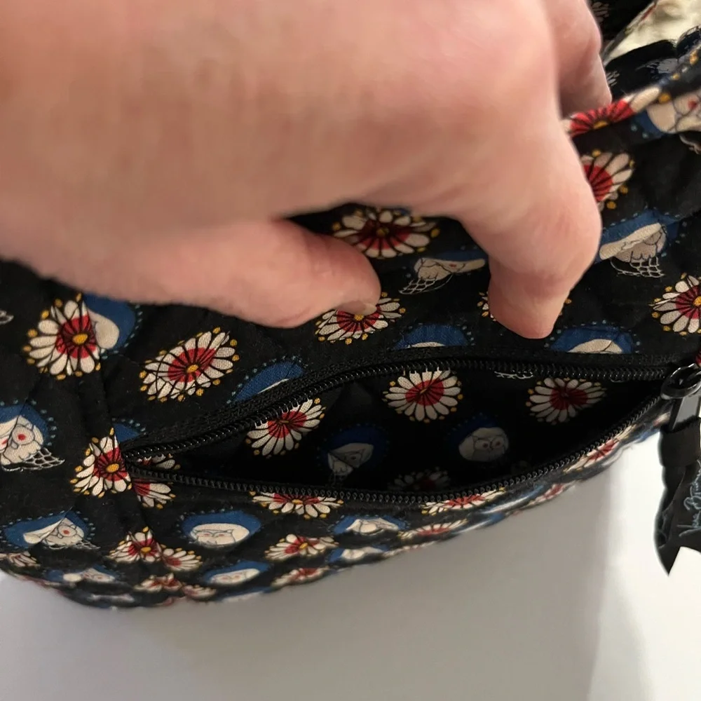 Vera Bradley Floral Patterned Tote Bag - Black and White
